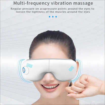 Foldable Smart Eye Mask with Heat & Vibration for Dark Circles, Eye Strain & Better Sleep