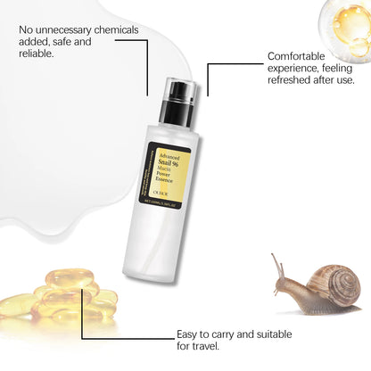 Advanced Snail 96 Mucin Power Essence (100ml) – Viral Korean Skincare for Glass Skin, Deep Hydration & Repair