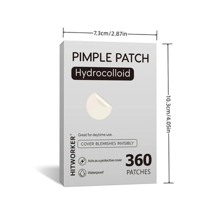 360-Pack Hydrocolloid Pimple Patches – Invisible, Waterproof & Ultra-Thin Daytime Cover
